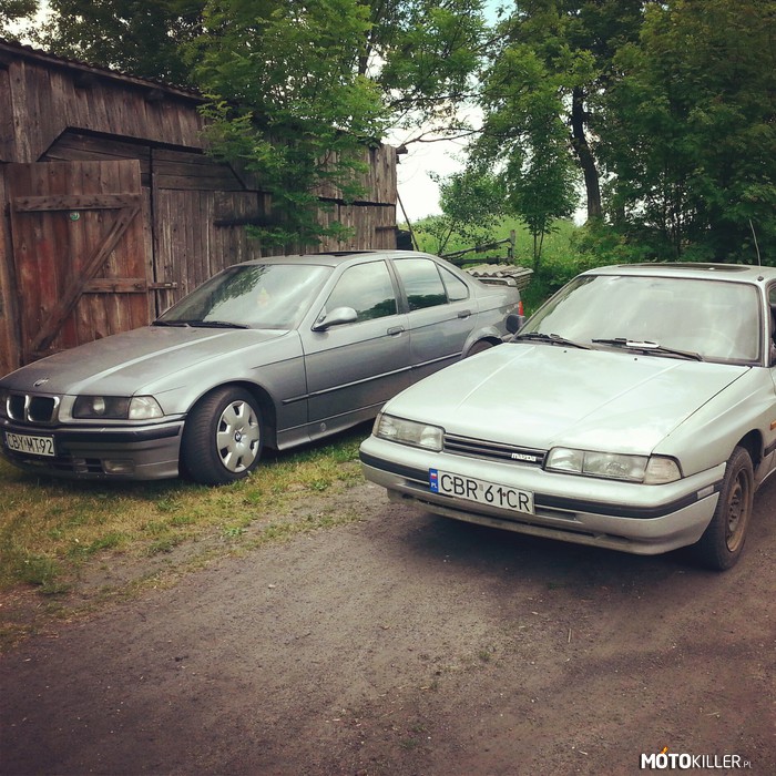 BMW E36 & Mazda 626 – Moja Mazda i BMW kolegi, zabawa z nimi dopiero się zaczyna. 