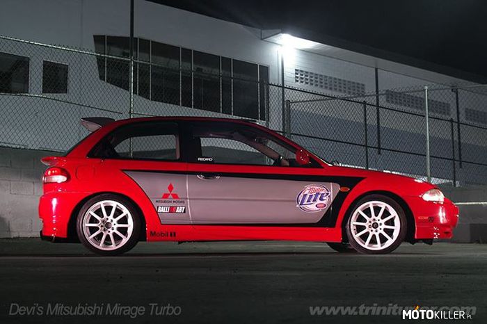 Mitsubishi Colt – W malowaniu znanym z Lancera WRC, moim zdaniem świetnie się prezentuje. 