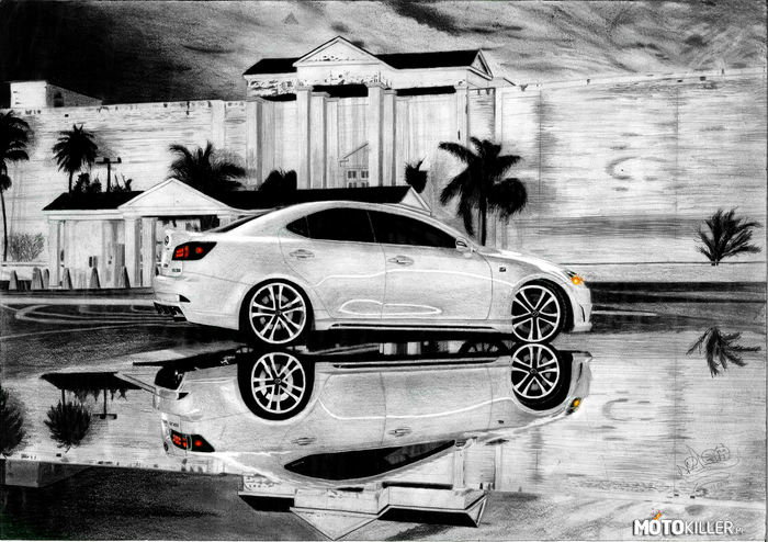Lexus IS 350 - rysunek – Witam Motokiller&apos;ów bardzo serdecznie. Po bardzo długiej przerwie z rysunkami postanowiłem w końcu skończyć rysunek... Oto i on!
Dla zainteresowanych podaję skan do podglądu detali.
Pozdrawiam. 