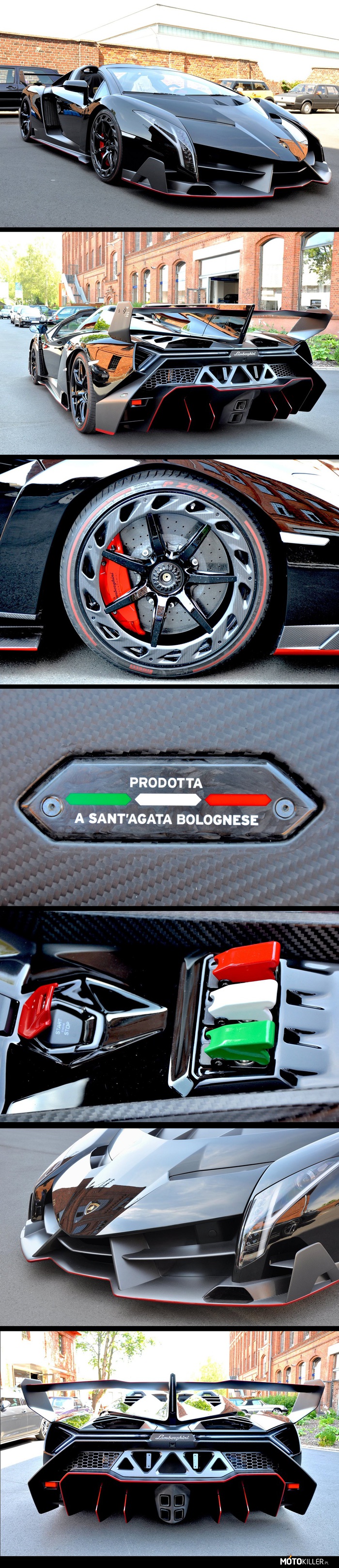 Lamborghini Veneno Roadster – 9 egzemplarzy i ten na zdjęciach jest pierwszym, który dotarł do swojego właściciela.
Piękność to jest kwestia gustu, ale chyba wszyscy się zgodzą, że wygląda kosmicznie. 