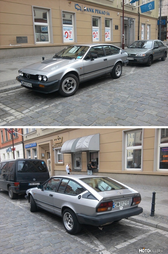 Alfa Romeo GTV6 – Spot #30 - 06.08.2010

Czyli wersja fastback coupe modelu Alfetta. Zaprojektowany przez Giorgetto Giugiaro, produkowany od 1972 do 1985r. 
Model ze zdjęć wyprodukowano po 1983r czyli po drugim faceliftingu. 