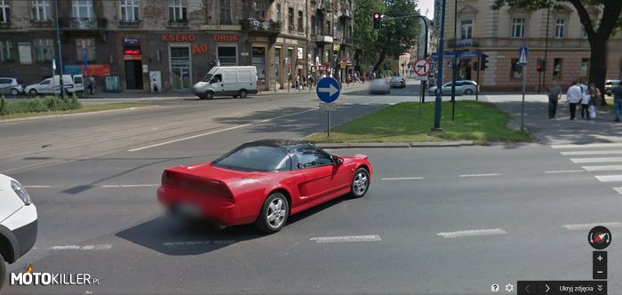 Honda NSX – Podczas szukania pewnego miejsca na mapie Google trafiła się taka honda, miła niespodzianka,
i to w moim mieście - Kraków City.
Dlaczego mnie tam w tedy nie było? 