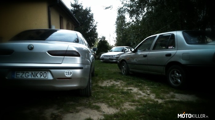 Nasze domowe trio – Alfa 156 2.5 V6 
Saab 9-3 2.2 TiD 
Nissan Sunny 1.4 16v 