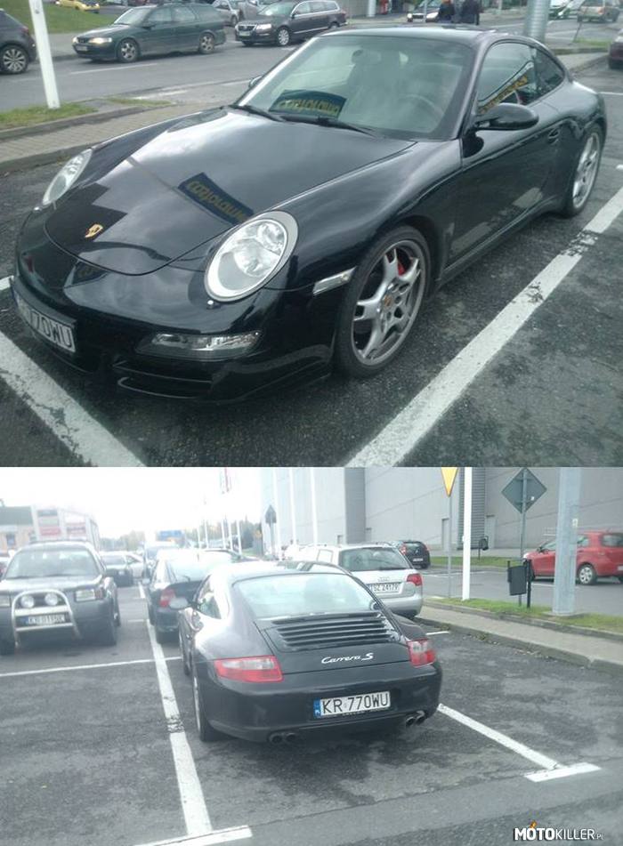 Porsche – Carrera S złapane na parkingu. 