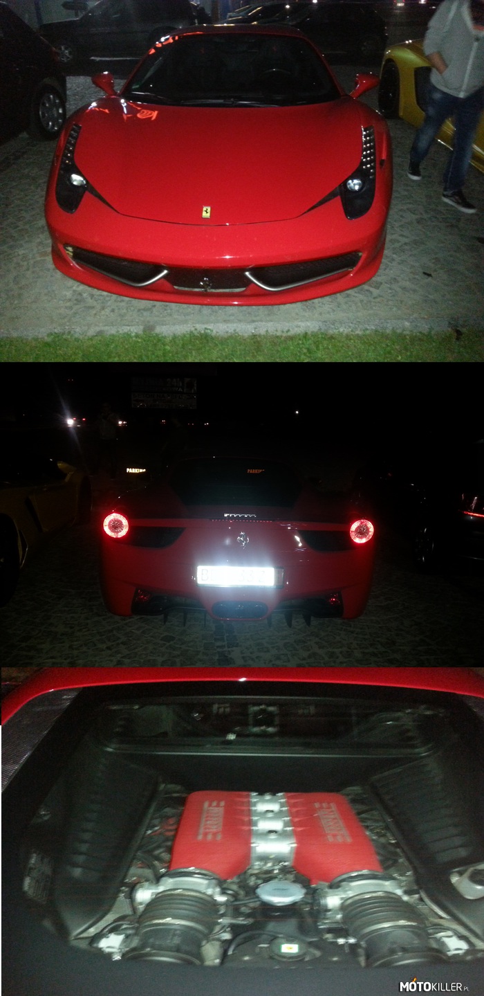 Ferrari 458 Italia – Spotkane również z Lamborghini. Właściciel jest Włochem, ale mieszka w Polsce. Jeszce było BMW E92 M3, ale nie zdążyłem zrobić zdjęć. 