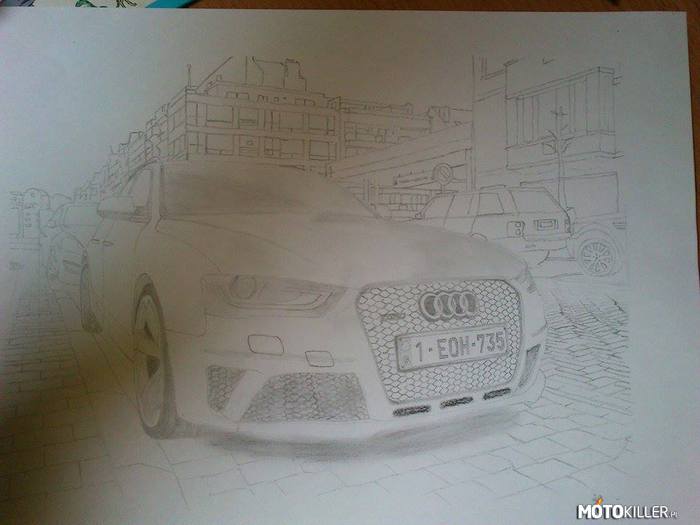 Audi RS4 B8 – Nieskończony rysunek. 