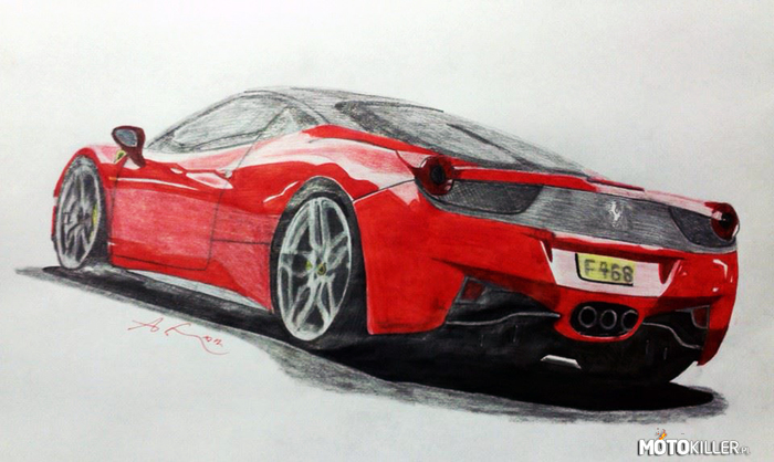 Ferrari Italia Drawings by Artur Szwedo –  
