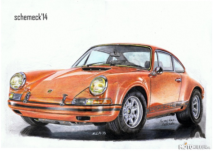 Porsche 911 (901) 2.3 ST Coupe &apos;70 – Porsche, moja ulubiona marka samochodów sportowych z modelem 911 na czele.
Rysunek wykonany na A3 12 kolorowym zestawem kredek, biały żelopis, ołówek, gumka.
Ja Wam się podoba? 