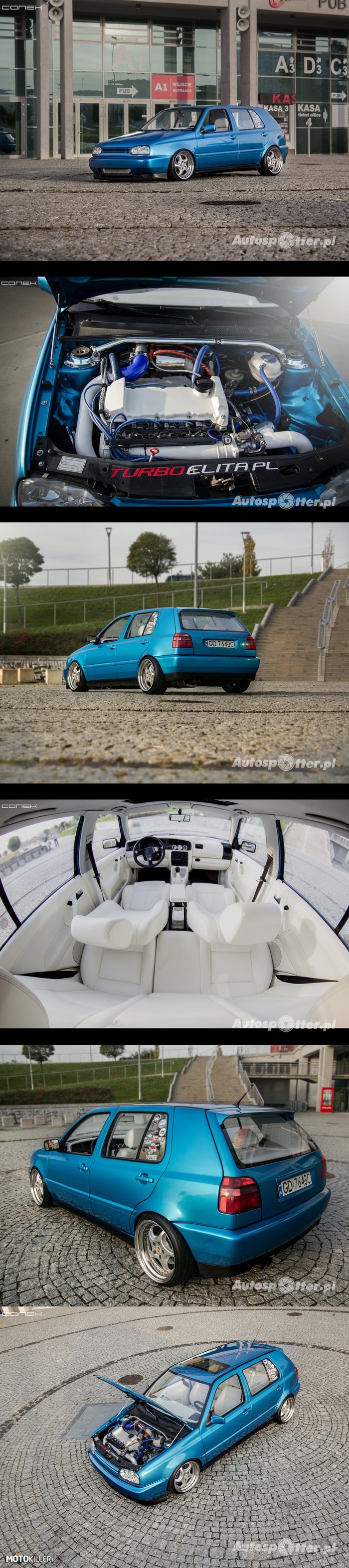 VW Golf mk III – Z VR6 Turbo o mocy 500 KM i wyjątkowym wnętrzem. 