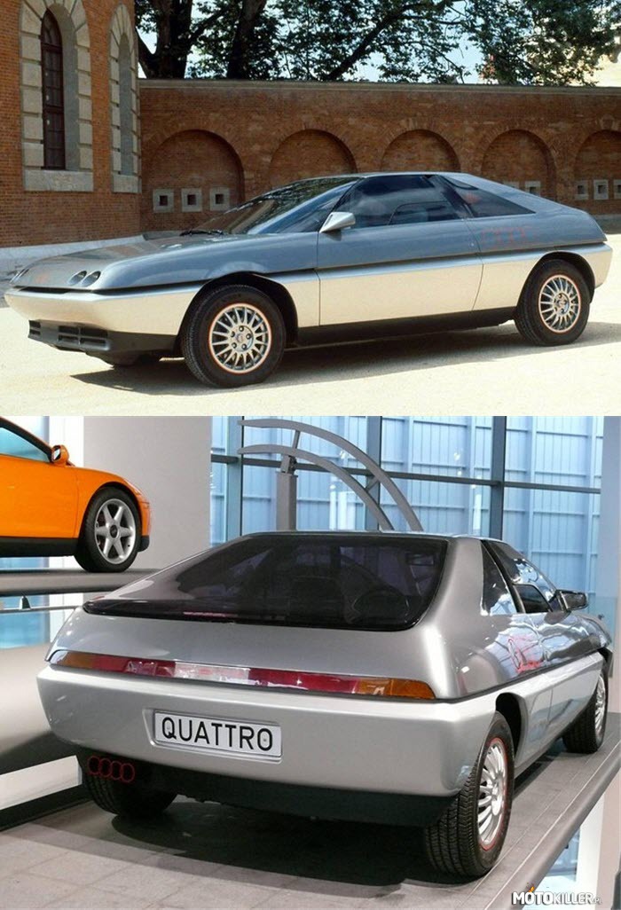 Audi Quartz – Jest rok 1980. Pininfarina zachwycona modelem Audi Quattro we współpracy z Audi tworzy ten koncept. Jest on oparty na podwoziu Quattro i bardzo nowatorski. I przypomina jeden ze współczesnych samochodów. Jaki? Oczywiście Alfę Romeo GTV, której to twórcy bez żadnych skrępowań mówili, że podczas projektowana tego modelu czerpali garściami inspirację z Audi Quartz. Czyli jak się okazuje Niemieckie samochody wcale aż takie brzydkie nie są... Szkoda tylko, że te najpiękniejsze pozostają w fazie konceptów. 