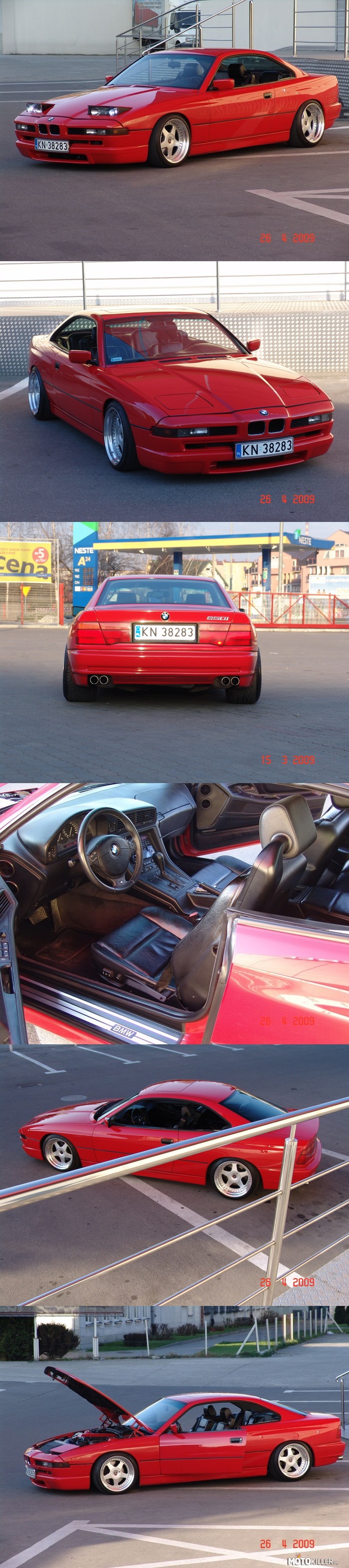 BMW E31 850i 1991 – Silnik V-12 5.0L 300 KM. Felgi 18 calowe, trzyczęściowe i skręcane 9.5J przód i 11J tył. 