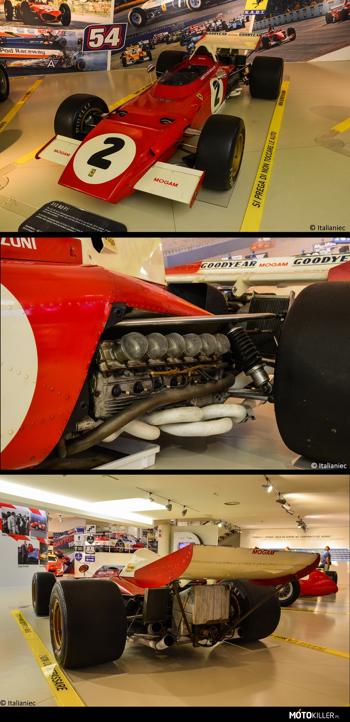 Ferrari 312 B2 – Bolid F1 z 1971 roku. 312 B2 jest ewolucją 312B, ulepszono aerodynamikę, tylne skrzydło zostało umieszczone za tylną oś, zmieniono zawieszenie i 3 litrowy boxer generował 470 KM. Za kierownicą siadał Jacky Ickx, Clay Regazzoni i Mario Andretti. 