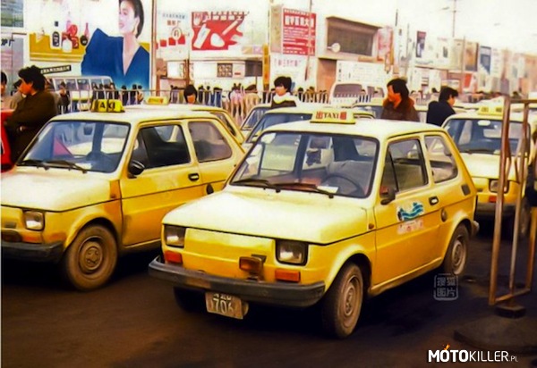 Fiat 126P Taxi W Chinach Lata 1980 – Maluszki w Chinach były dosyć popularnym samochodem. 