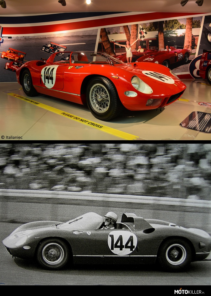 Ferrari 275 P – Prototyp wyścigowy, potocznie zwany wyścigówką, przygotowany na 1964 rok. Tylne koła były napędzane przez 3.9l silnik o mocy 320 KM. Masa własna wynosiła 755km, powstało 6 egzemplarzy (3 przerobione z 250 P, 3 zbudowane od zera). Przygotowano też wersjie 330P, z większym silnikiem i 370 KM. Obie wersjie zadebiutowały na 12 godzinach Sebring, i zdobyły cały podium ( pierwsze dwa 275 P i trzecia 300P), kolejne zwycięstwa zostały odniesione na wyscigu 1000 km Nürburgringu, Goodwood, 1000 km Paryża i 24h Le Mans, w którym 275 P zdobyła pierwsze miejsce, dwie 300 P drugie i trzecie. Mimo wielu zwycięstw Ferrari nie został mistrzem świata konstruktorów, ten tytuł zdobył Porsche. 