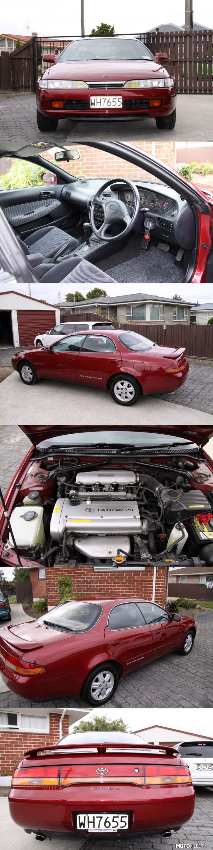 Toyota Corolla Ceres 1992 – Bardzo rzadka wersja Corolli siódmej generacji produkowana w latach 1992-1998 tylko z kierownicą po prawej stronie. Pod maską kultowe 4A-GE silvertop o mocy 160 KM. Ciekawostką są ukryte środkowe słupki za szybami bocznymi. 
