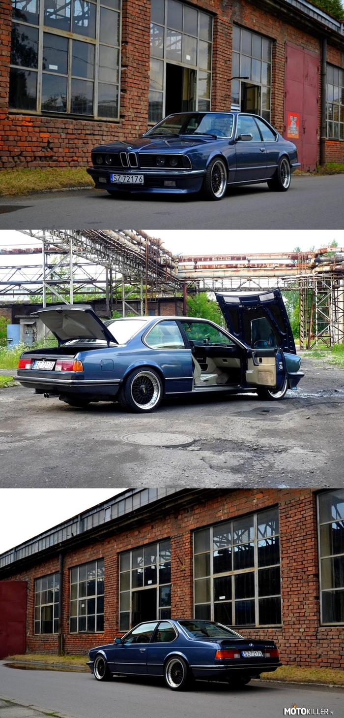 BMW E24 635CSI 1985 – Piękna linia nadwozia,mocny 3,5l silnik o mocy 218KM oraz felgi BBS RC tworzą piękną całość. 