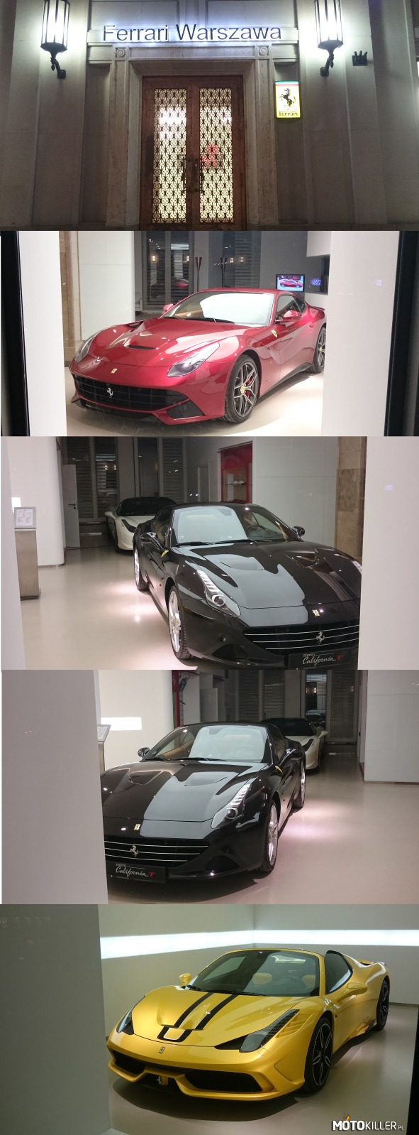 Z wizytą w salonie Ferrari – Akurat przechodziłem obok i chciałem sobie zakupić jakiś dupowóz, ale niestety było już zamknięte. 