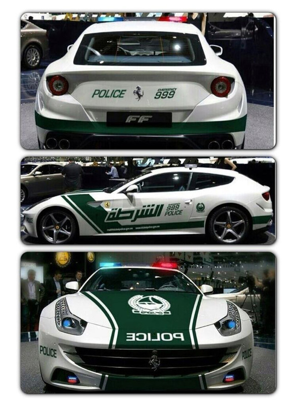 Samochody policji w Dubaju