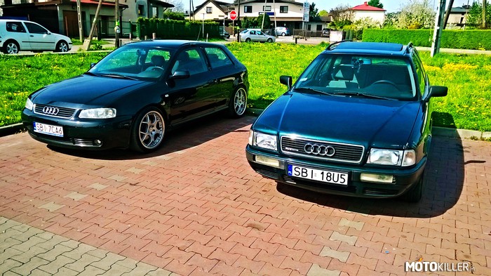 Audi A3 1.8T i 80 2.3 Quattro – Kolejne zdjęcie z przypadkowego spotkania pod Biedronką. 