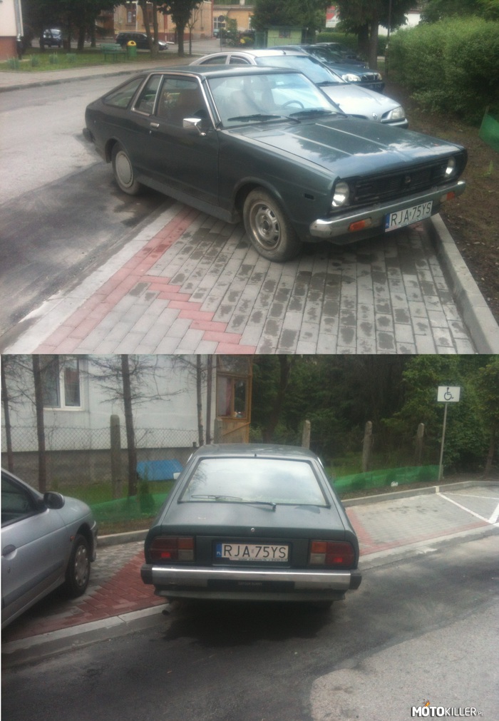 Datsun Sunny – Jakiś czas temu zauważyłem ten samochód na jednym z parkingów. W końcu znalazłem chwilę żeby do niego podejść. Jestem naprawdę zaskoczony tym &quot;spotkaniem&quot;. 