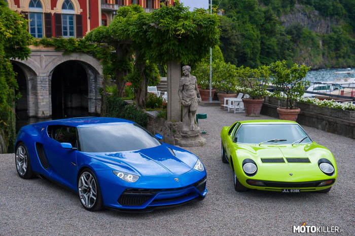 Przeszłość i przyszłość na jednym zdjęciu – Lamborghini Asterion i Lamborghini Miura 