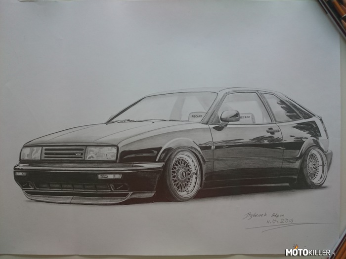 Volkswagen Corrado Format A2 – Rysunek Corrado format A2 40 godzin pracy i całe włożone serce w rysunek. Zapraszam na mój FanPage aby być na bieżąco (link źródło). 