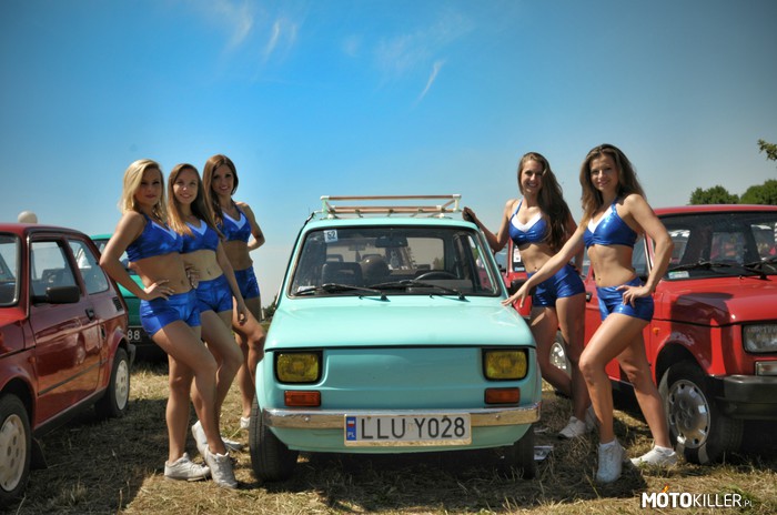 Fiat 126p – Tłokowisko 2015 Garwolin. Pozdrowienia dla pań z Warsaw Elite Cheerleaders. 