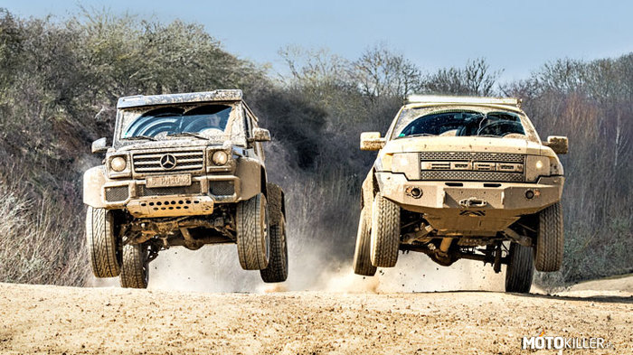 Ford F150 SVT Raptor vs Mercedes G 4x4^2 – A wy który wolicie? 