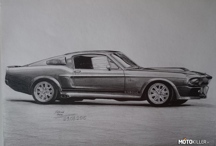 Shelby GT500 Eleanor – Moje kolejne Shelby Format A3 wsz wykonane ołówkami. Myślę że się podoba. Zapraszam na mój Fp (link w źródle) 