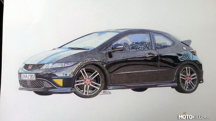 Mój rysunek Hondy Civic Type R – Ostatnio ukończony przeze mnie rysunek Hondy Civic Type R.  Czas tworzenia około 60h.
Zapraszam na mój fp 