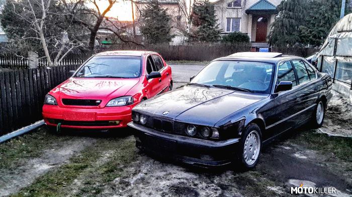 Dwa germany – Astra znajomego, E34 moje. 