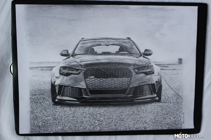 Audi rs6 w moim wykonaniu – Rysunek był inspirowany zdjęciem bengala. 