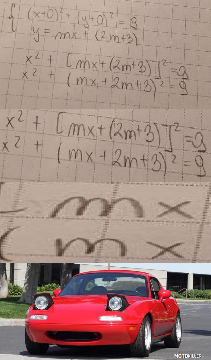 Kiedy robisz matematykę ale myślisz o samochodach –  