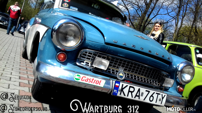 Wartburg 312 – Zdjęcie ze zlotu klasycznych aut pod kinem w Trzebini 
