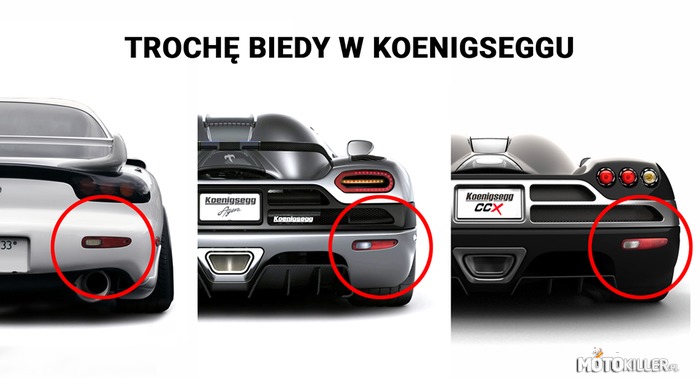 Nie każdy wie... – Nie każdy wie że Christian von Koenigsegg też jest fanem Mazdy rx7 FD3S, sentyment do tego auta sprawił, że montowano obrysówki z rx7 w modelach Koenigsegg CCX i Agera 