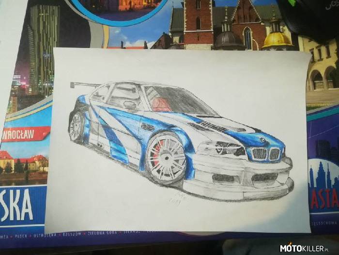 BMW E46 MOST WANTED – Mój rysunek po praeie 3 latach przerwy myślę że tragedii nie ma 