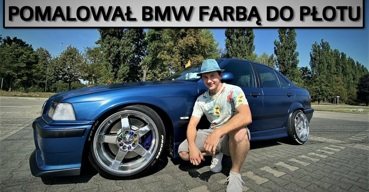 Pomalował BMW E36 farbą do płotu. Jaki efekt?