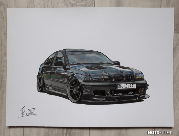 Bmw serii 3 – Facebook - Car drawing by Mek 
Rysunek Bmw serii 3 e46 