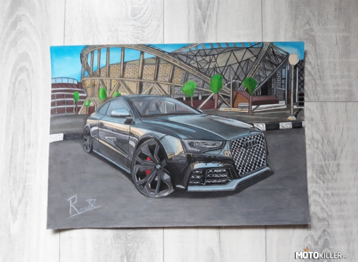 Aud A5 – Rysunek Audi A5
Facebook - Car drawing by Mek 