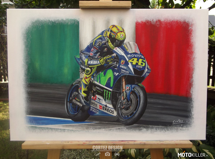 Obraz Valentino Rossi – Tym razem też coś ze świata wyścigów, ale motocyklowego świata. Legenda MotoGP - Valentino Rossi. 